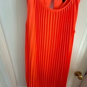 Platted cute dress in orange